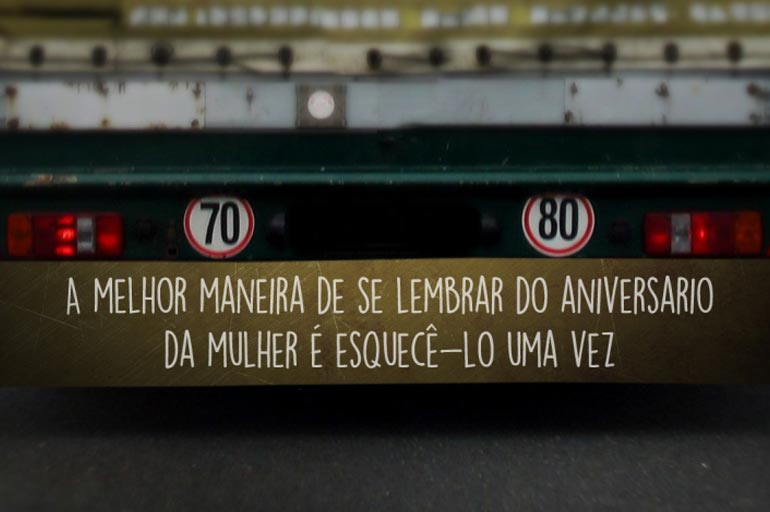 Frases engraçadas - Frases para para-choque de caminhão: personalidade e expressão na estrada